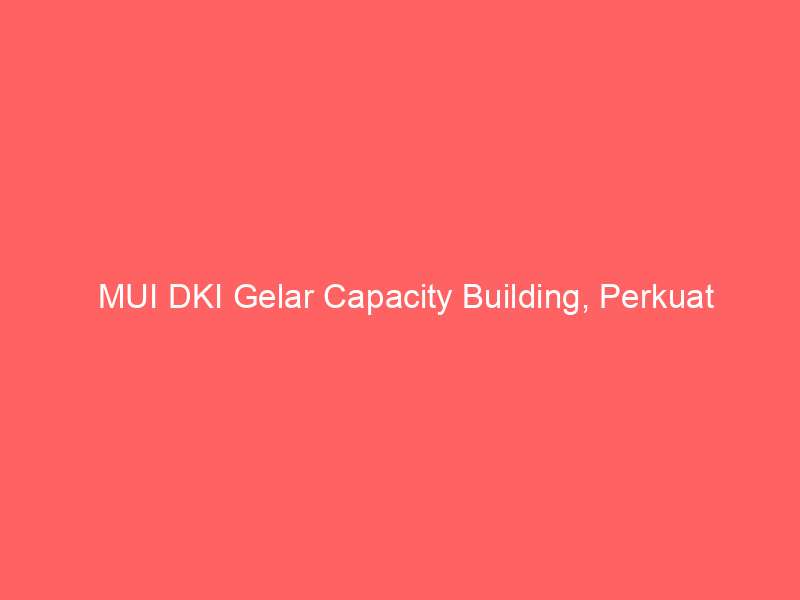 MUI DKI Gelar Capacity Building, Perkuat Kompetensi Kearsipan dan K3